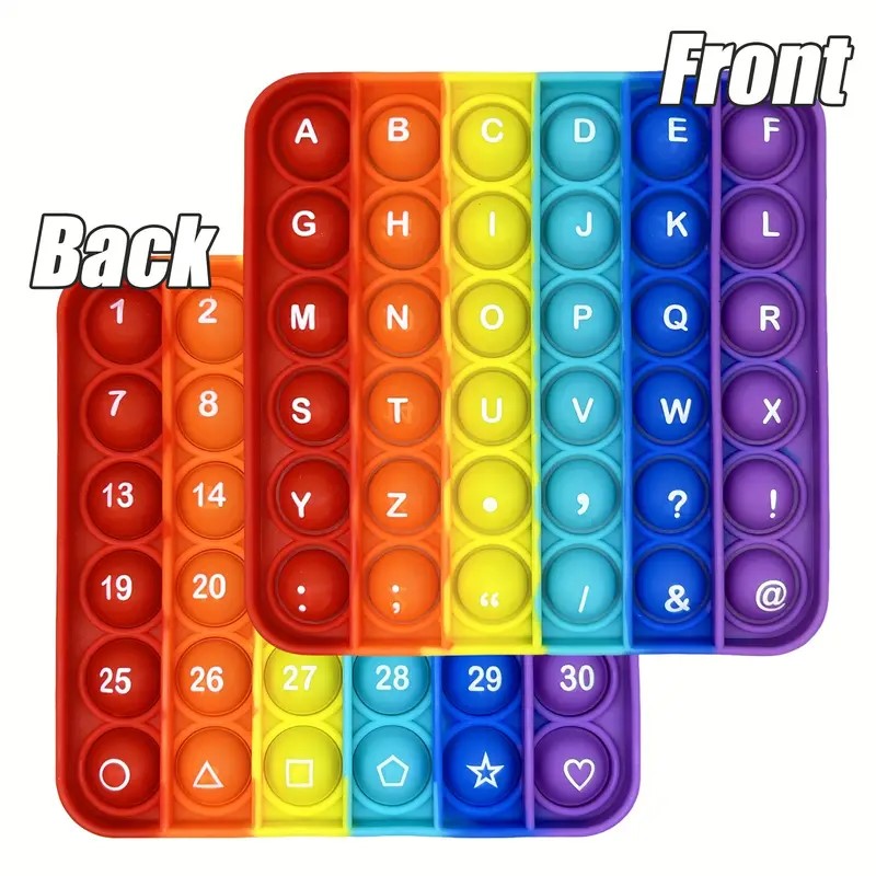 Kit Pop It Educativo – Abecedario + Tabla de Multiplicar