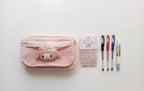 Kit Escolar Cartuchera My Melody + 3 Lapiceros + Corrector Líquido + stickers y peluche