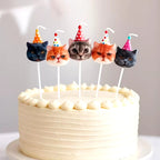 Velas de Cumpleaños con Diseño de Gatitos (Set de 5)