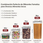 Set de 7 Tapers Herméticos para Cocina
