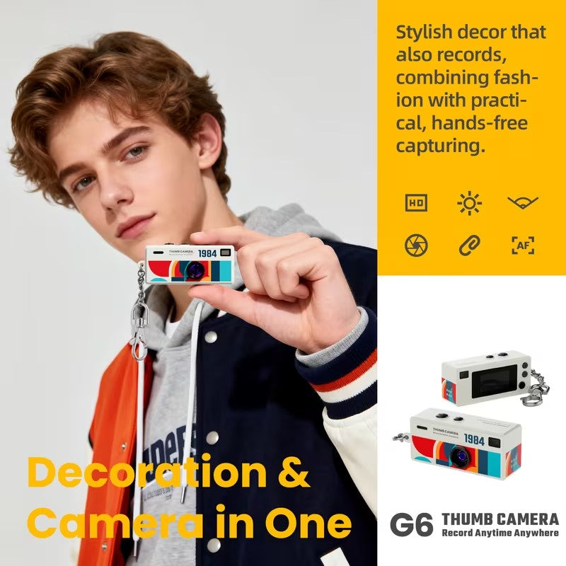 Mini Cámara HD 1080P Tipo Llavero + Tarjeta Micro SD | Cámara Portátil Ultraligera