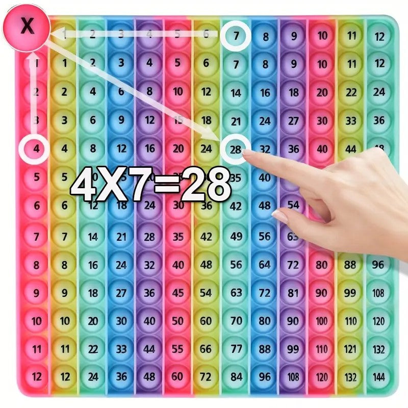 Pop It Educativo Tabla de Multiplicar 12x12 – Juguete Sensorial