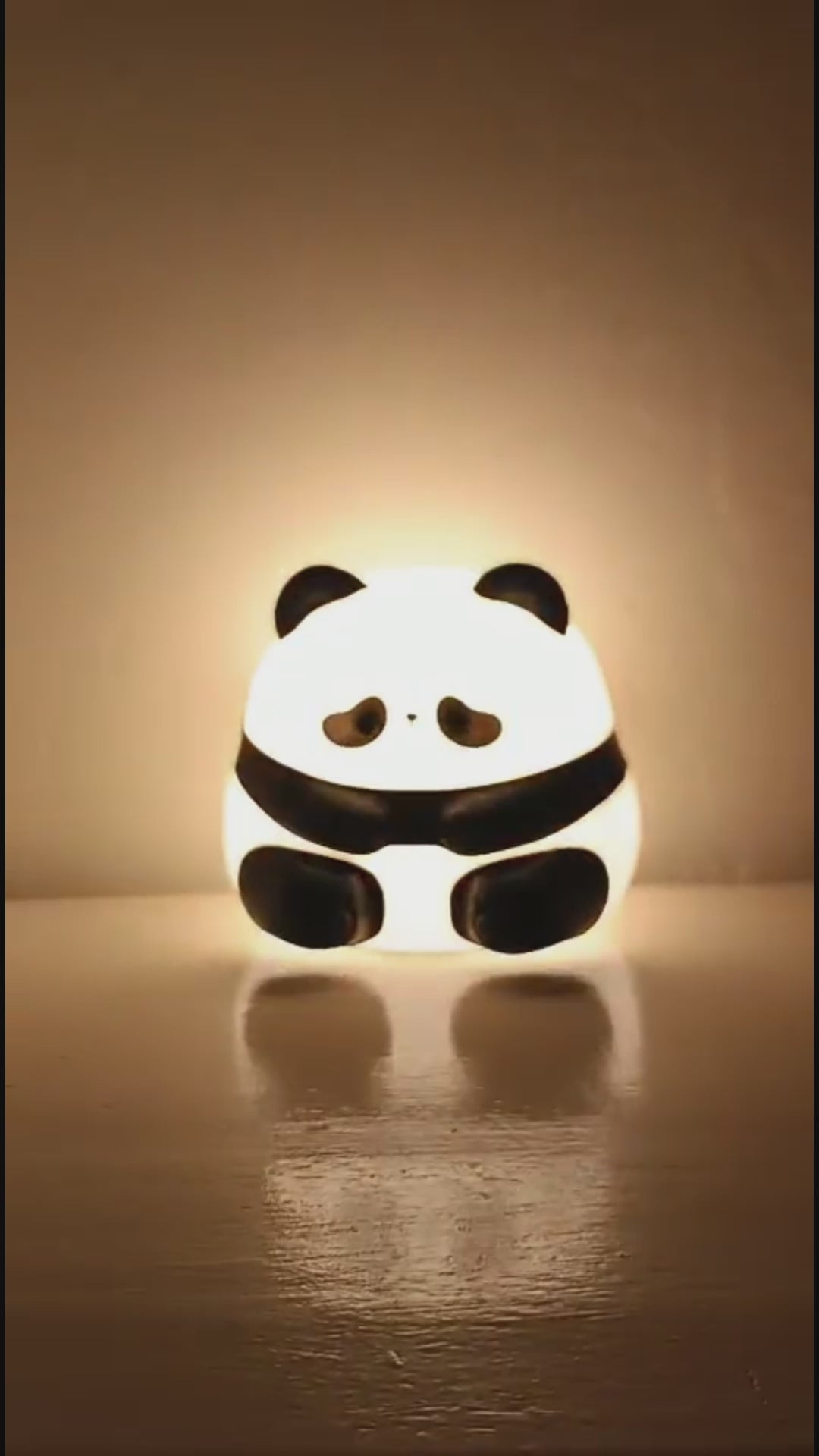 Lámpara Oso Panda Silicona Táctil Multicolor con Temporizador